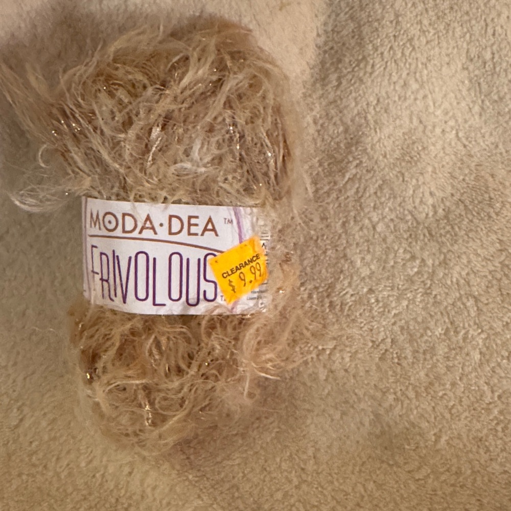 Moda Dea Frivolous Yarn in “spun gold”- 8 count bundle
